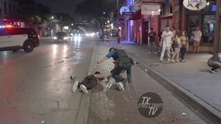 Big Black Guy Gets Tased on 6th Street