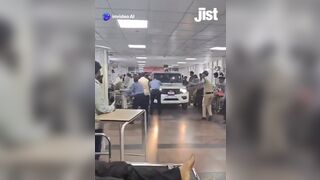 Indian Police Literally Drive Their Jeep into a Hospital
