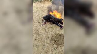 Bandit Burned By Mob In Haiti