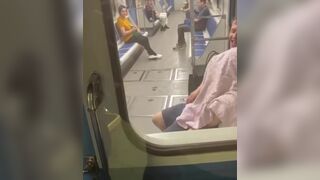 Woman Gives Head On The Busy Moscow Subway Train