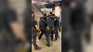 Entire Army Of NYPD Cops vs. Single Black Male