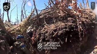 Ukrainians clearing Russian positions in Kharkiv