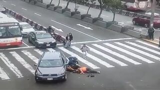 Many people hit by a car