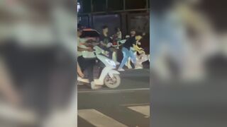 Street fight in China