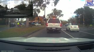 Aussie junkie couple steal and crash a Mercedes