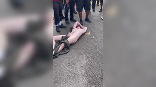 Naked Dude VS Music Festival Guards In Chicago