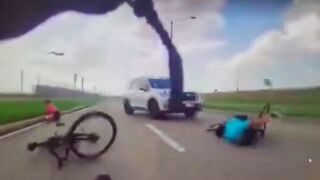 Motorist intentionally rams down two cyclists - Dallas, Texas