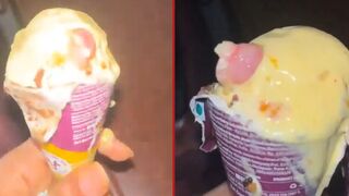 Doctor finds severed human finger in cone of ice cream ordered online - Mumbai, India