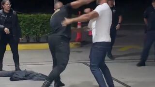 Loudmouth man is beaten by security guard after disrespecting female colleague - Brazil