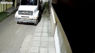 Motorcyclist rammed a parked vehicle