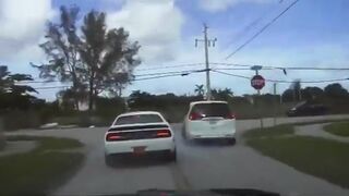 Chase of stolen Dodge Challenger end in crash in NW Miami-Dade