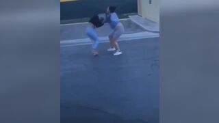she gets beaten and stomped