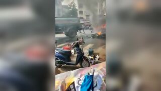 Man dead after opening bike tank on fire