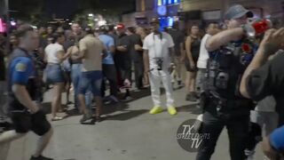 Cop Punches Resisting Man in the Face on 6th Street