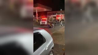 Street Fight Interrupted By Police