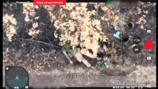 Last cigarette before execution. Destruction of two Ukrainian bandits using a kamikaze drone.