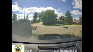 Dashcam Captures Last Moments Of Life Of Russian Motorcyclist