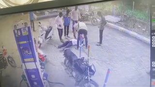 Man Suffers Heart Attack At A Gas Station In India