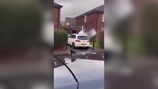 Pedo's car gets blown up