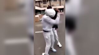 Gang member beats up friend for fucking a girl in his car