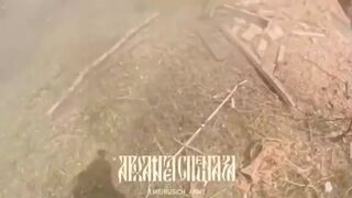 A Russian Rifleman Narrowly Escaped A Kamikaze Drone.