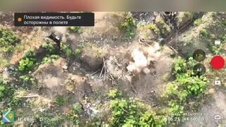 Grenades fall on Ukrainian soldiers