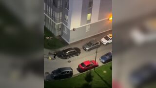 Drunk Russian Man Trying To Impress GF Falls To His Death