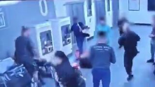 New footage of the Manchester airport police attack