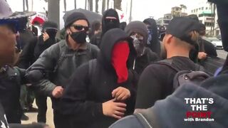 1 guy vs a gang of antifa