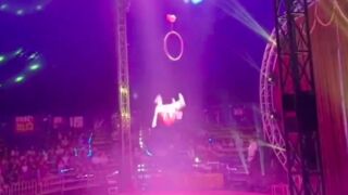 Aerialist left with fractured arm after falling from hoops at circus - China