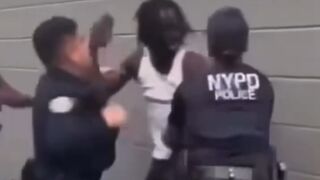 Police brutally punch man in the face after sticking phone in officers face - New York