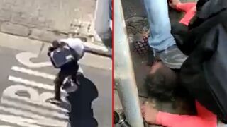 Armed robber gets beat up by members of the public after a failed escape - Brazil