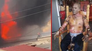 Man is badly burned after tanker explodes on highway - Dominican Republic