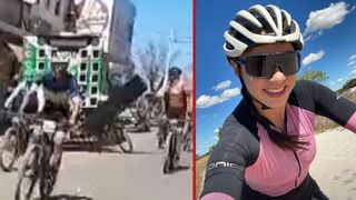 Cyclist dies after crashing into speaker truck during a race - Bahia, Brazil