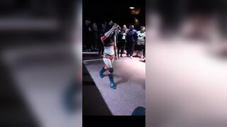 Female Wrestler takes out her Bloody Tampon - Taste the Tuna