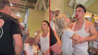 Fight breaks out between fans during Padres vs Twins game at Petco Park - San Diego