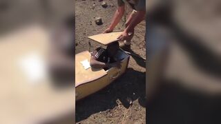 White man forces black victim into coffin in  South Africa