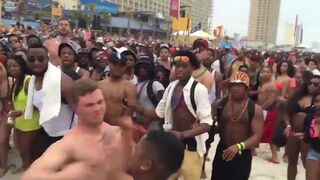 Beach Fight Ends In A Knockout