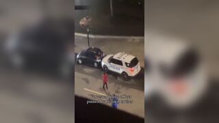 Cop Pinned By Own Vehicle