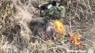 Soldier gets severely wounded and eliminated by drone