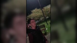 Prick Knocks Out Random Drunk Man For SocialMedia Content