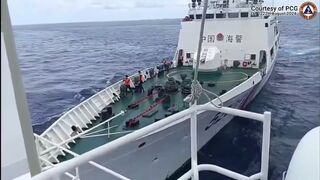 Chinese Coast Guard Vessel Rams Philippine Coast Guard