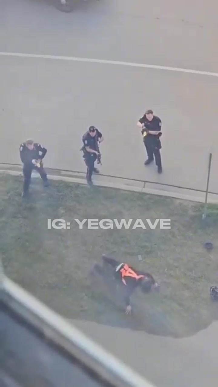 Watch free Edmontonian man twerks while getting arrested at gunpoint