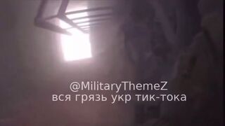 Ukrainian soldier gets hit by artillery