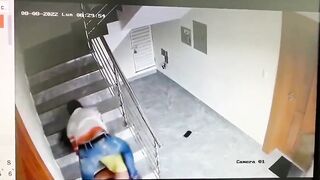 Unpermissible prick brutalizing ex-spouse gf beside her front end door