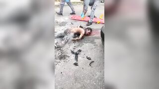 Guy ended up being a cookout in the street