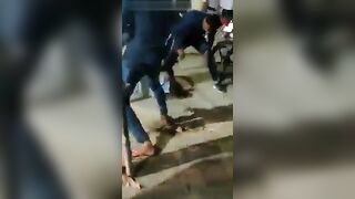 Criminal gets a beatdown