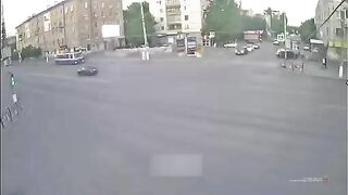 Fatal motorcycle accident. Video. Russia.