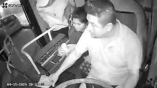 Robbery and murder of a bus driver. Video. Brazil.