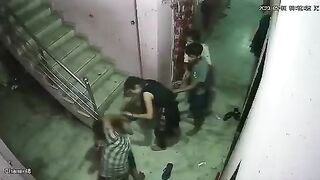 Brutal murder with a machete. Video.